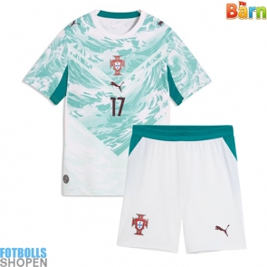 Billiga Portugal Rafael Leao #17 Bortatröja Barn VM 2026 Kortärmad (+ Korta byxor)